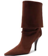 Schutz Rudy Suede Buckle Strap Hardware Booties