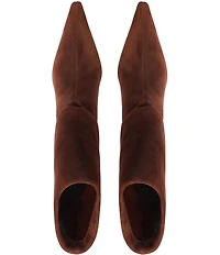 Schutz Rudy Suede Buckle Strap Hardware Booties