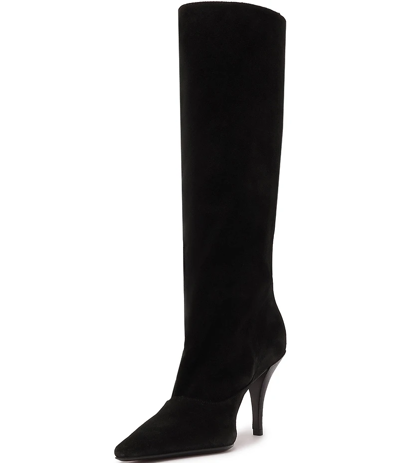 Schutz Rudy Suede Stiletto Tall Boots