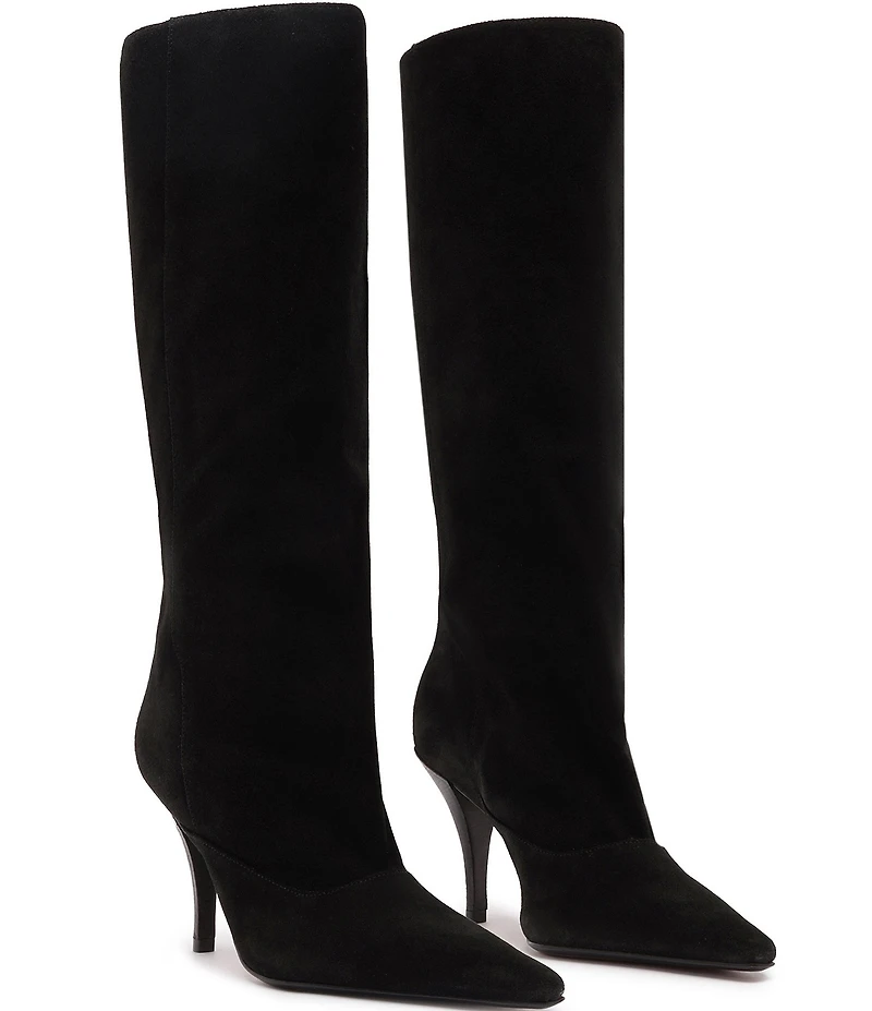 Schutz Rudy Suede Stiletto Tall Boots