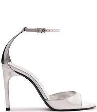Schutz Scarlett Metallic Leather Ankle Strap High Heel Dress Sandals