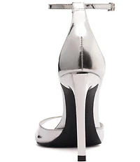 Schutz Scarlett Metallic Leather Ankle Strap High Heel Dress Sandals