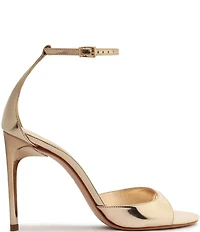 Schutz Scarlett Metallic Leather Ankle Strap High Heel Dress Sandals