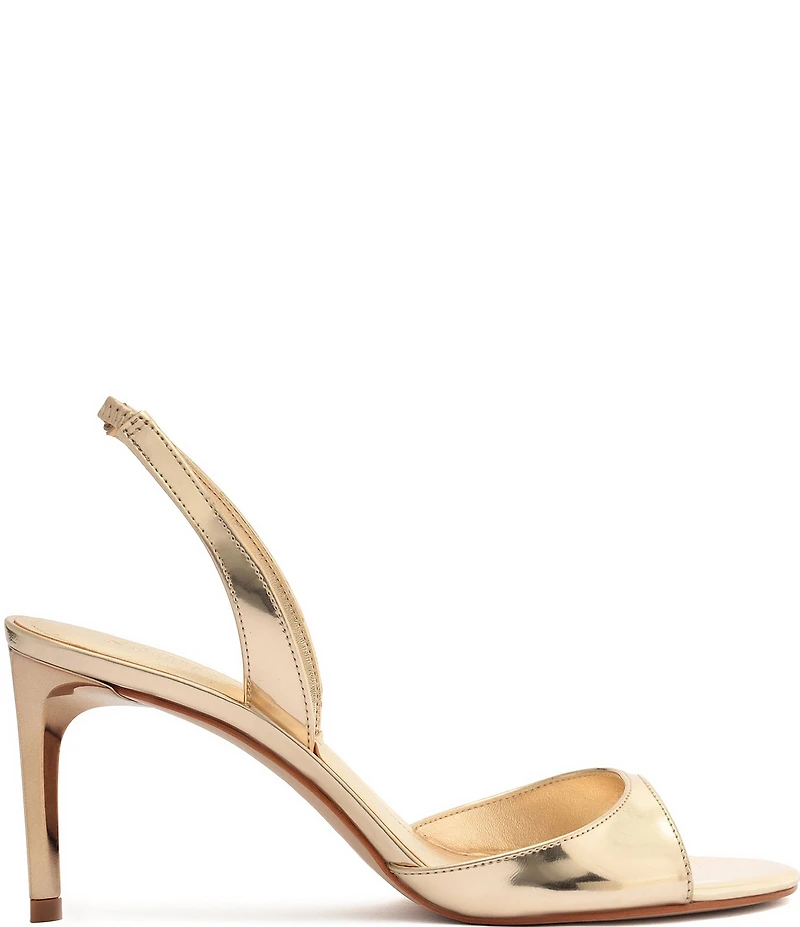 Schutz Scarlett Metallic Leather Slingback Dress Sandals
