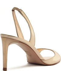 Schutz Scarlett Metallic Leather Slingback Dress Sandals