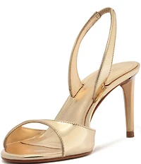 Schutz Scarlett Metallic Leather Slingback Dress Sandals