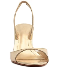 Schutz Scarlett Metallic Leather Slingback Dress Sandals