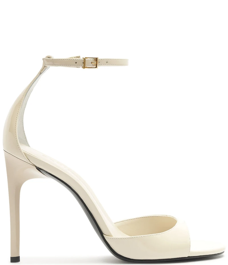 Schutz Scarlett Patent Leather Ankle Strap Dress Sandals