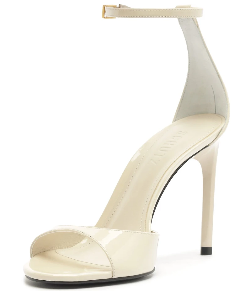 Schutz Scarlett Patent Leather Ankle Strap Dress Sandals