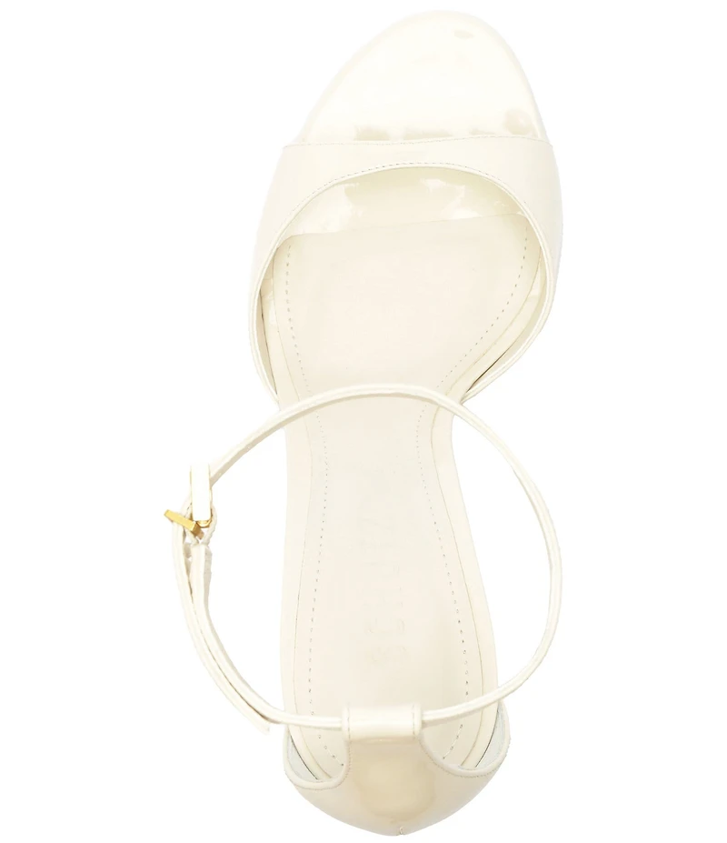 Schutz Scarlett Patent Leather Ankle Strap Dress Sandals