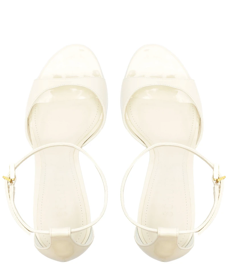 Schutz Scarlett Patent Leather Ankle Strap Dress Sandals
