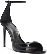 Schutz Scarlett Patent Leather Ankle Strap Dress Sandals
