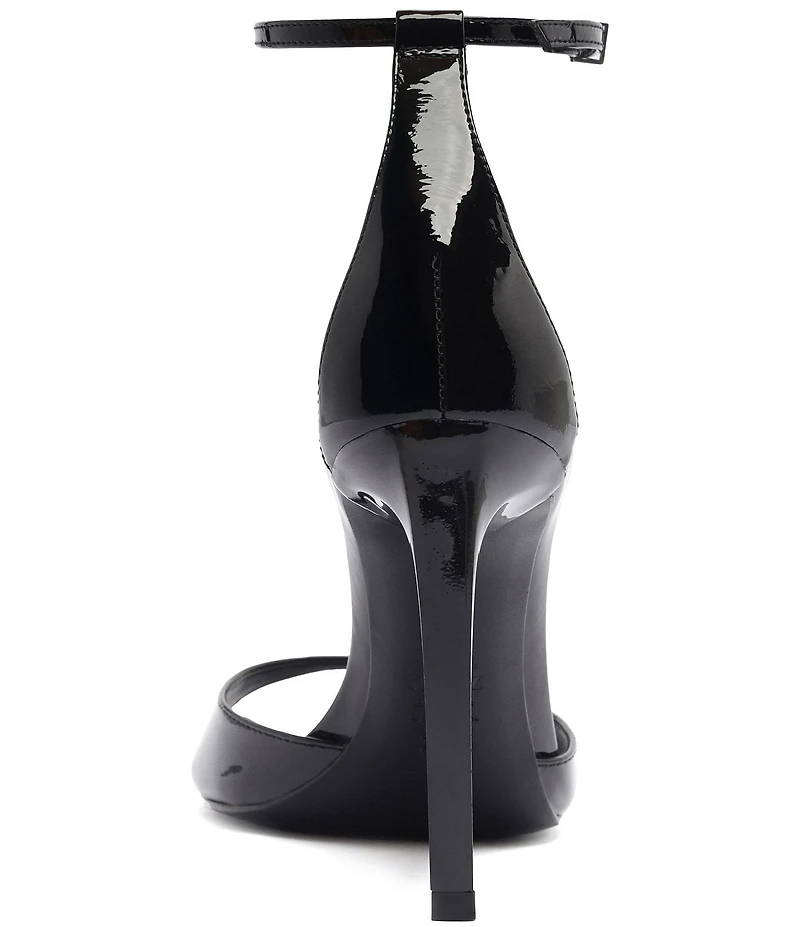 Schutz Scarlett Patent Leather Ankle Strap Dress Sandals