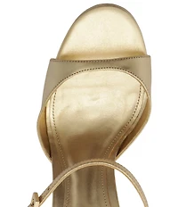 Schutz Scarlett Platform Metallic Leather Dress Sandals