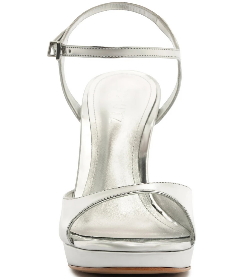 Schutz Scarlett Platform Metallic Leather Dress Sandals