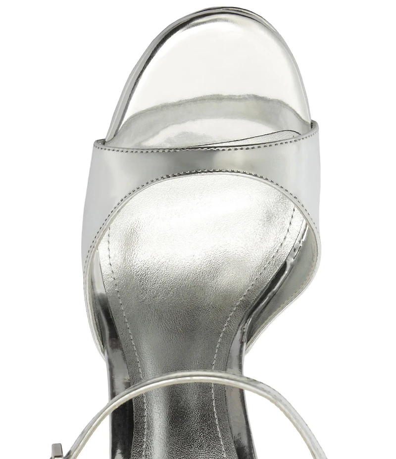 Schutz Scarlett Platform Metallic Leather Dress Sandals