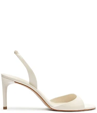 Schutz Scarlett Sling Mid Patent Leather Dress Sandals