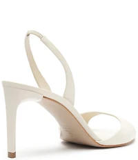 Schutz Scarlett Sling Mid Patent Leather Dress Sandals