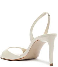 Schutz Scarlett Sling Mid Patent Leather Dress Sandals