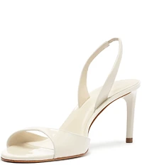 Schutz Scarlett Sling Mid Patent Leather Dress Sandals