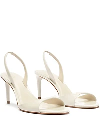 Schutz Scarlett Sling Mid Patent Leather Dress Sandals
