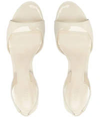 Schutz Scarlett Sling Mid Patent Leather Dress Sandals