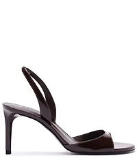 Schutz Scarlett Sling Mid Patent Leather Dress Sandals