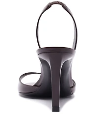 Schutz Scarlett Sling Mid Patent Leather Dress Sandals