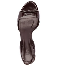 Schutz Scarlett Sling Mid Patent Leather Dress Sandals