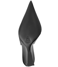 Schutz Siena Buckle Leather Slingback Wedge Pumps