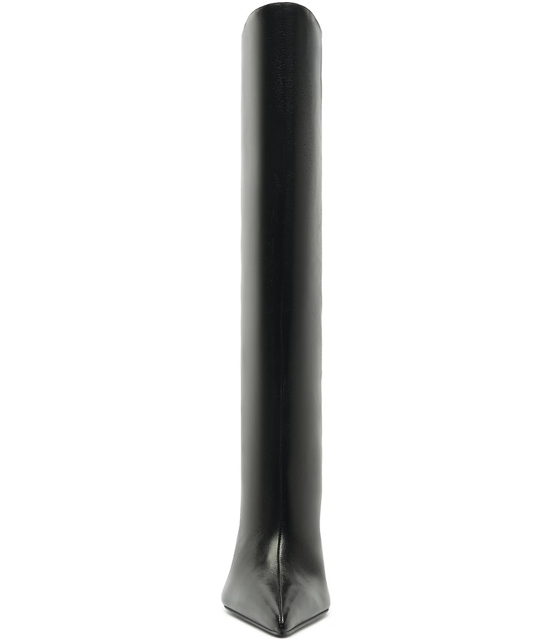 Schutz Siena Leather Knee High Wedge Boots