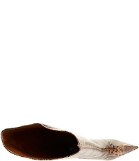 Schutz Siena Snake Print Leather Knee High Wedge Boots