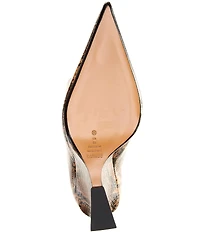 Schutz Siena Snake Print Leather Knee High Wedge Boots