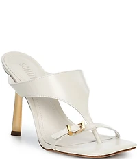Schutz Tana Leather Stiletto High Heel Dress Sandals