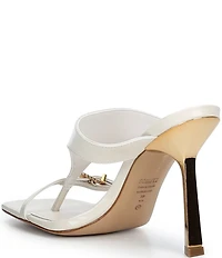 Schutz Tana Leather Stiletto High Heel Dress Sandals
