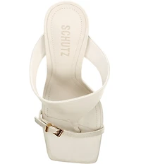 Schutz Tana Leather Stiletto High Heel Dress Sandals