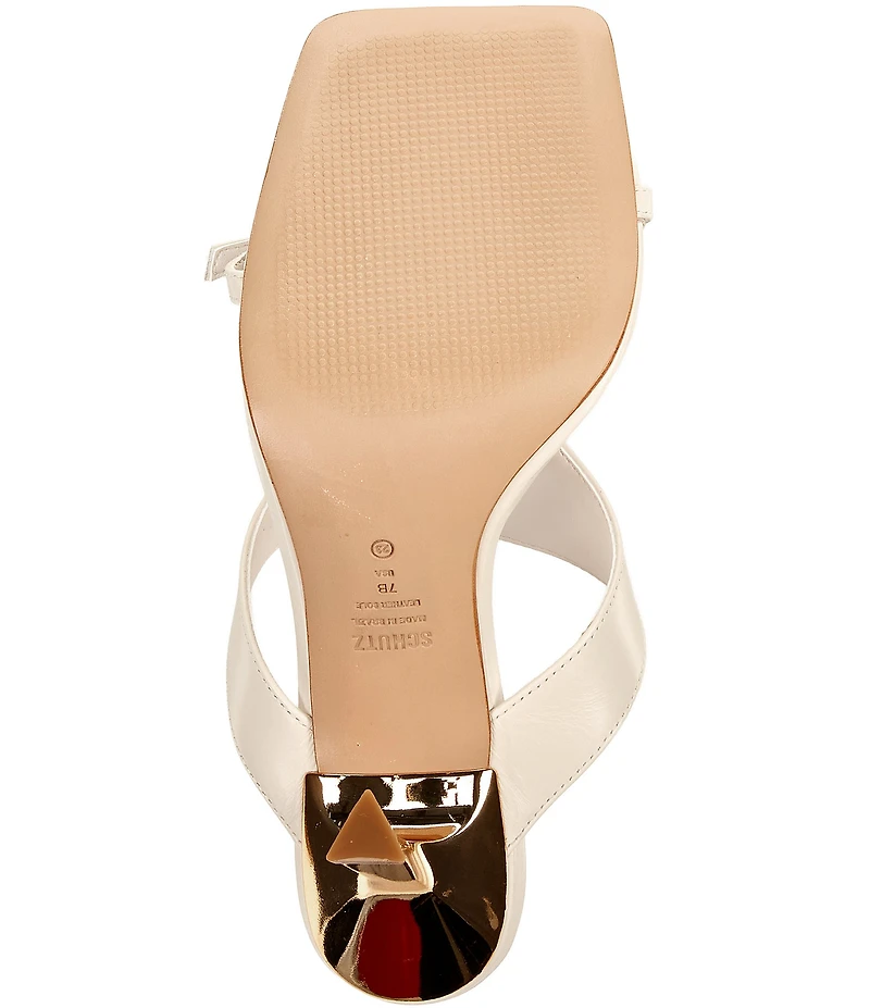 Schutz Tana Leather Stiletto High Heel Dress Sandals