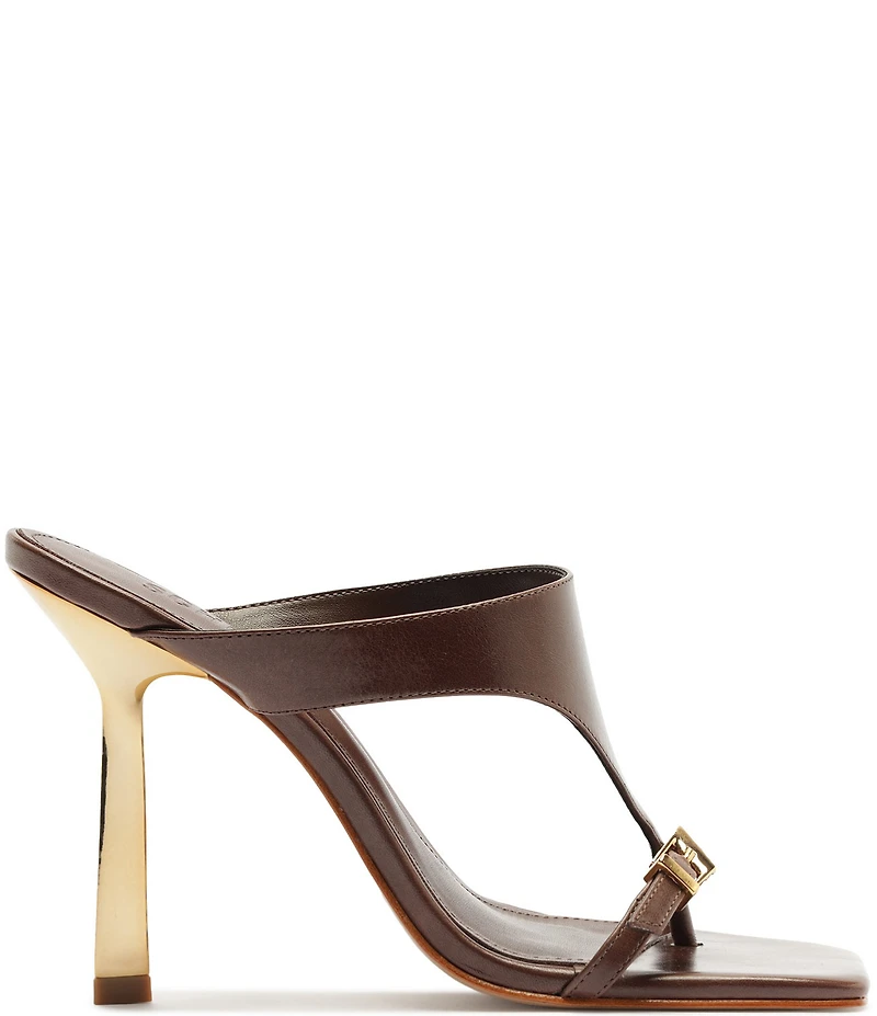 Schutz Tana Leather Stiletto High Heel Dress Sandals