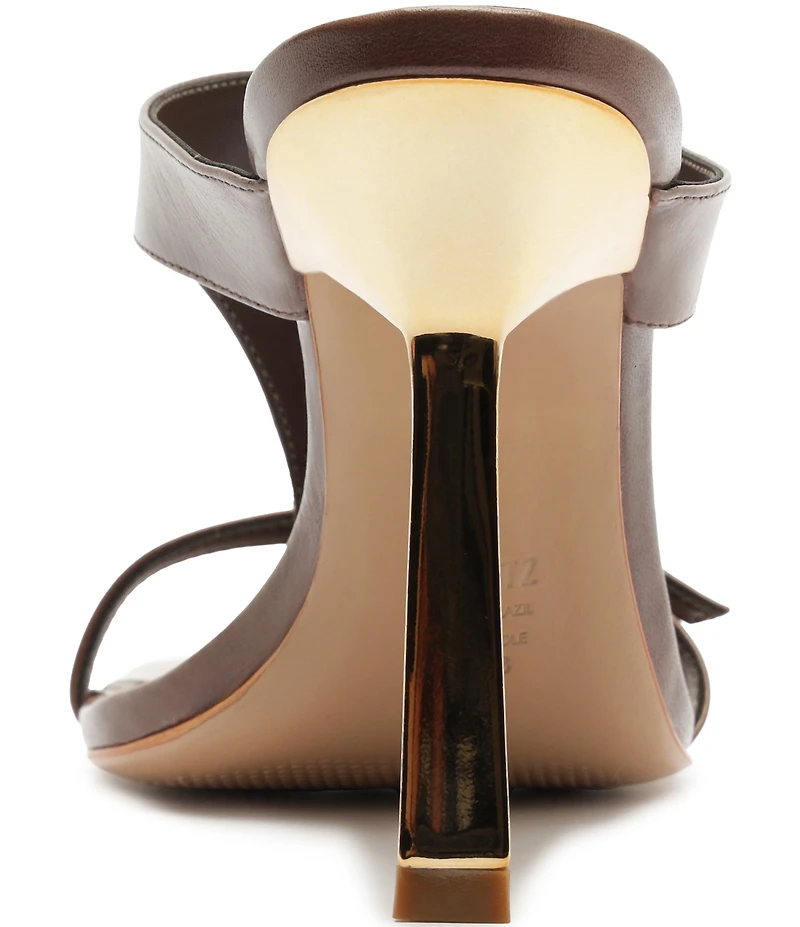 Schutz Tana Leather Stiletto High Heel Dress Sandals