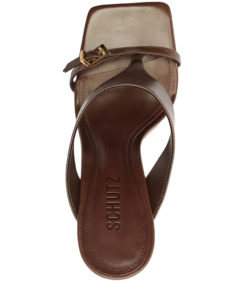 Schutz Tana Leather Stiletto High Heel Dress Sandals