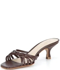 Schutz Tara Leather Dress Slide Sandals
