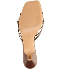 Schutz Tara Leather Dress Slide Sandals