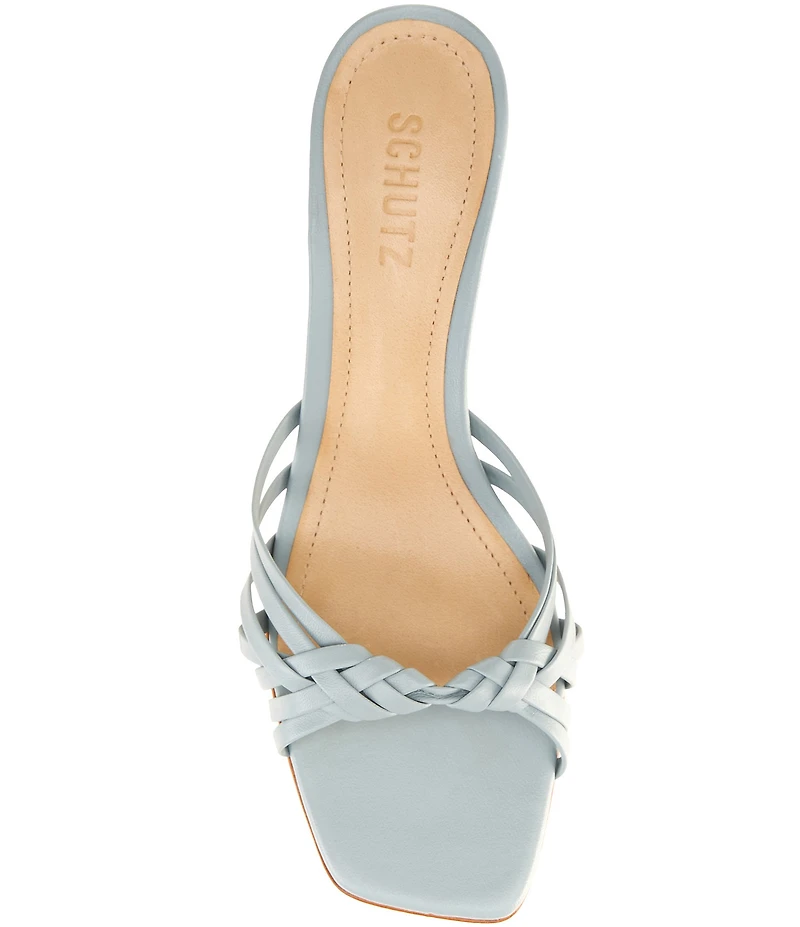 Schutz Tara Leather Dress Slide Sandals