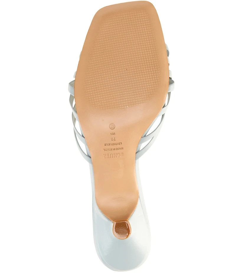 Schutz Tara Leather Dress Slide Sandals