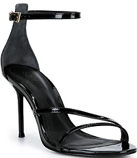 Schutz Tessa Patent Leather Ankle Strap Dress Sandals