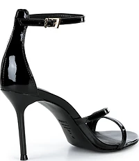 Schutz Tessa Patent Leather Ankle Strap Dress Sandals