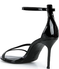 Schutz Tessa Patent Leather Ankle Strap Dress Sandals