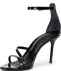 Schutz Tessa Patent Leather Ankle Strap Dress Sandals