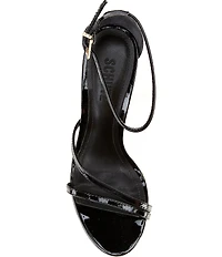 Schutz Tessa Patent Leather Ankle Strap Dress Sandals
