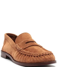 Schutz Tyche Suede Penny Loafers